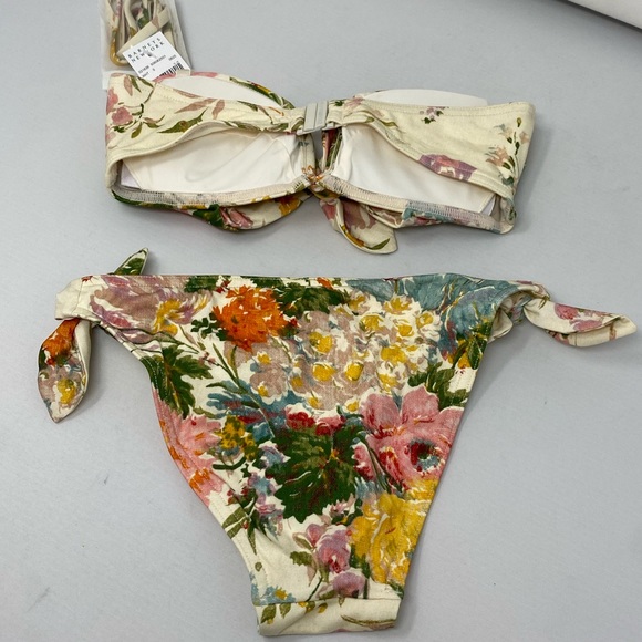 ZIMMERMAN Pink Floral Bikinis with Knots - Picture 8 of 12